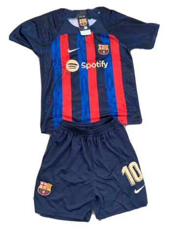 Nike Barcelona #10 Messi Soccer Adult Small Jersey And Shorts. New With Tags.