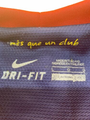 Preowned Nike Drifit FC Barcelona #10 Gosslbez Soccer Jersey Size Large