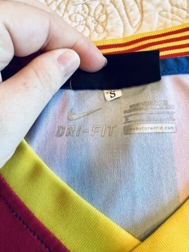 Nike Barcelona FC Football Soccer Long Sleeve Zip Warm Up Jacket Jersey Men Sz S