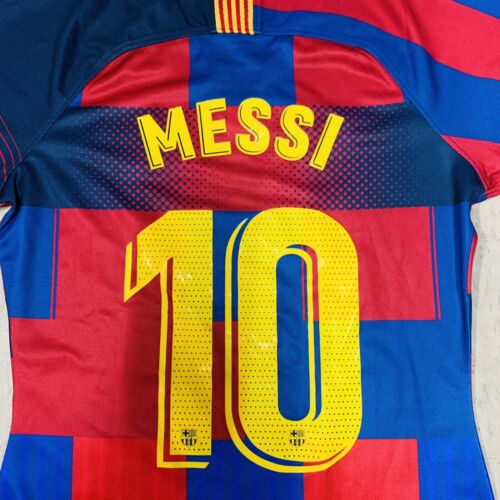 NIKE MESSI #10 BARCELONA HOME JERSEY 20th ANNIVERSARY SIZE X-SMALL ONLY WOMEN