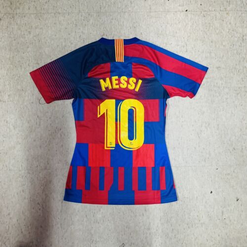 NIKE MESSI #10 BARCELONA HOME JERSEY 20th ANNIVERSARY SIZE X-SMALL ONLY WOMEN