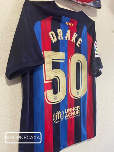OVO Drake 50 Spotify FC Barcelona 2022/2023 Jersey Home 22/23 Patches Kit NWT