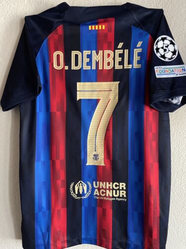 O. Dembele 2022-2023 Home Jersey FC Barcelona 11 Champions League 22/23 NWT Kit