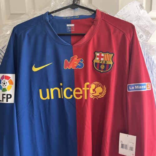 2008-09 FC Barcelona Home L/S #10 MESSI Player/Match Issue RARE 2008/09 jersey