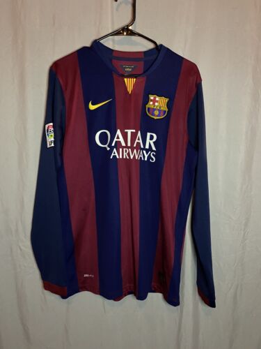 FC Barcelona Nike Home Jersey 2014/15 Messi #10 Men's XL Long Sleeve Soccer