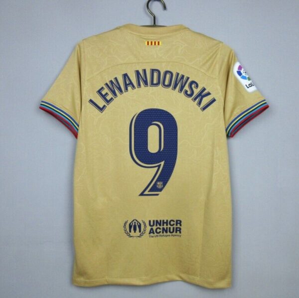 Lewandowski #9 Away Jersey FC Barcelona 2022-23 La Liga 22/23 XL.