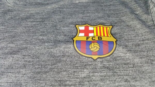 HKYSportsw Sports Mens FCB FC Barcelona Gray soft Polyester Gray Soccer Jersey