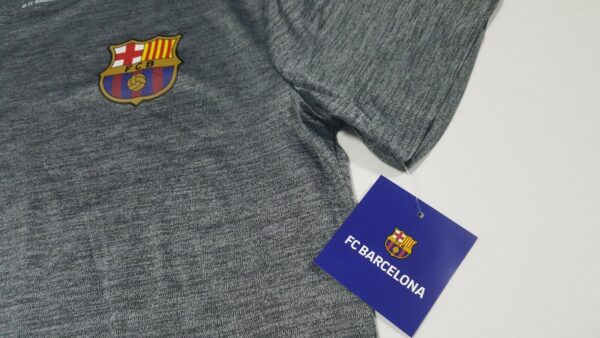 HKYSportsw Sports Mens FCB FC Barcelona Gray soft Polyester Gray Soccer Jersey