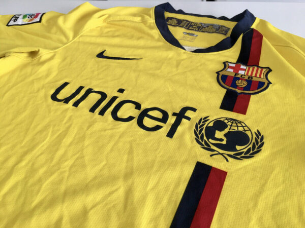 BARCELONA FC 2008/09 Nike Away Football Shirt S Mens Vintage Soccer Jersey