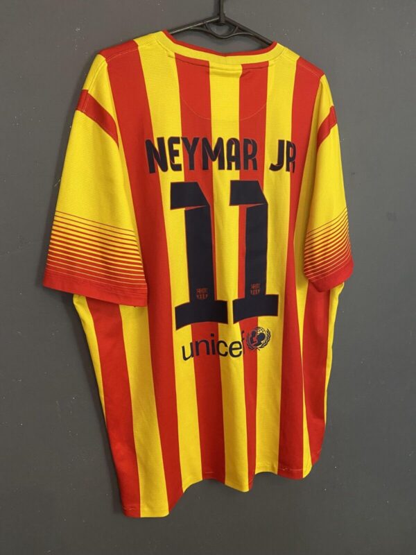 MEN'S FC BARCELONA 2013/2014 NEYMAR FOOTBALL SOCCER SHIRT JERSEY MAILLOT SIZE XL