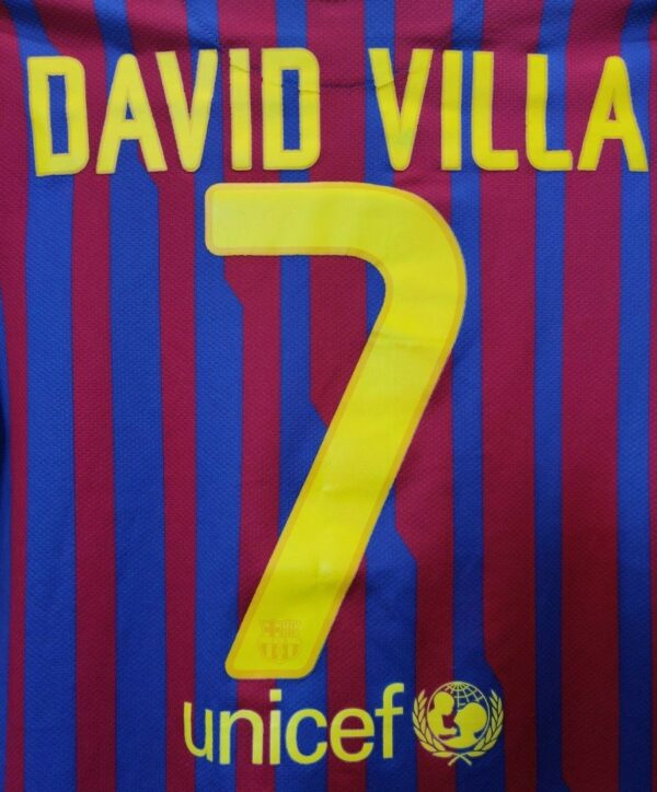 Barcelona FC David Villa #7 Football Shirt Soccer Jersey Nike Youth XL / Mens XS