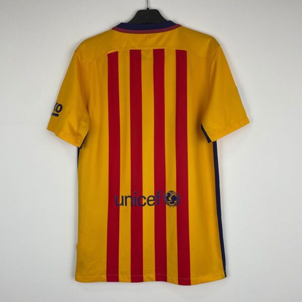 Barcelona 2015-2016 Away Football Shirt Soccer Jersey Barca Trikot Orange size S