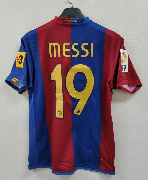 2006-07 Barcelona Home S/S No.19 MESSI La LIGA 06-07 FCB jersey shirt trikot S