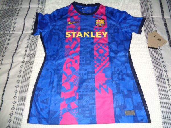 NWT Nike FC Barcelona Stanley Unicef Soccer Jersey Womens Large