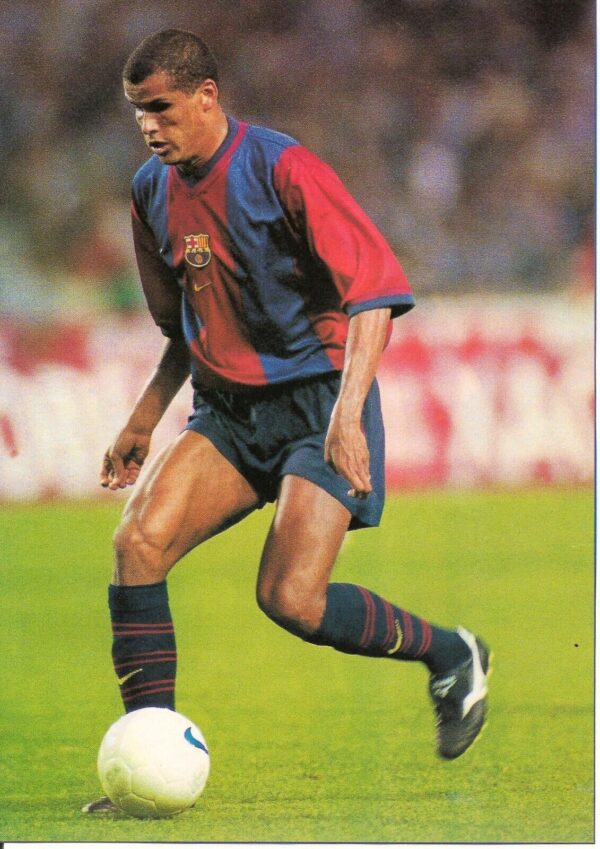 1998-99 Barcelona FC Home S/S No.11 RIVALDO UEFA CL Sz L shirt jersey trikot