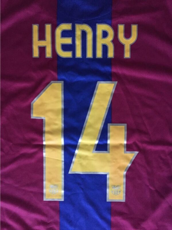 FC Barcelona-Thierry Henry 2007/08 Home Jersey-Size:L