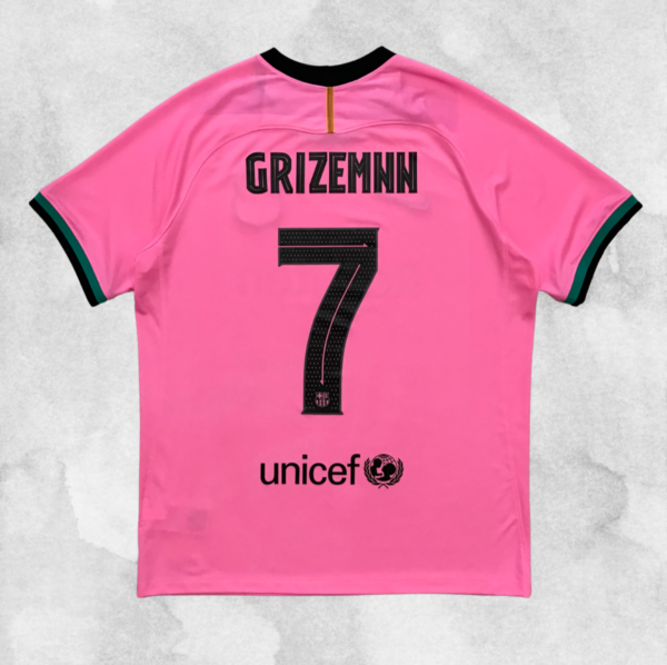 NIKE F.C.BARCELONA 2020 2021 GRIEZMANN 7 Third Jersey 3rd Pink Soccer CK7819-654