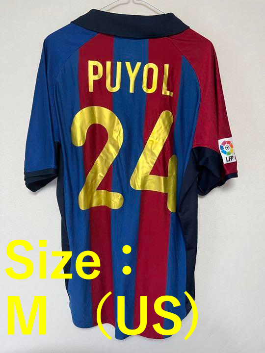Nike Puyol Barcelona Jersey Shirt 2001/2002 #24 Size M F/S