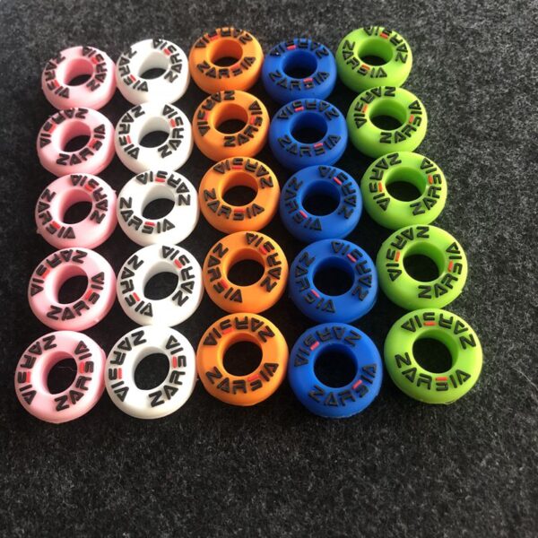 50Pcs ZARSIA Candy Color Tennis Damper Shock Absorber to Reduce Tenis Racquet Vibration Dampeners