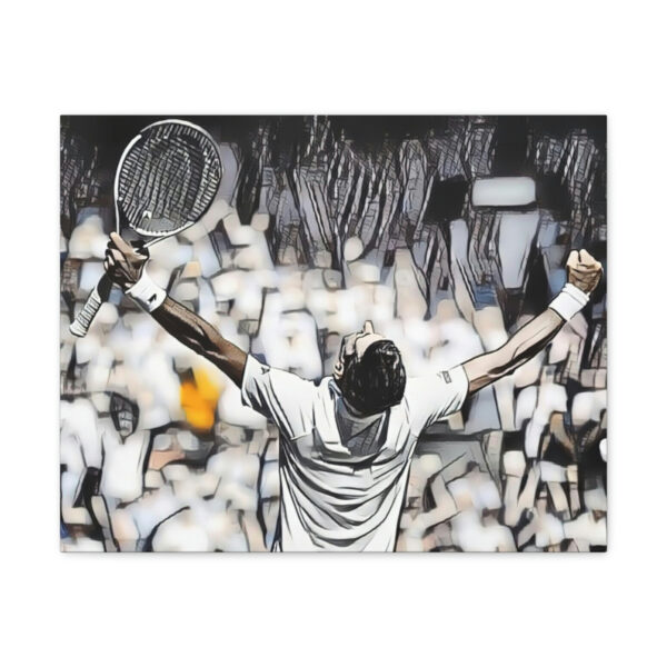 Novak Djokovic Hands Raised At Wimbledon Art Canvas Gallery Wraps