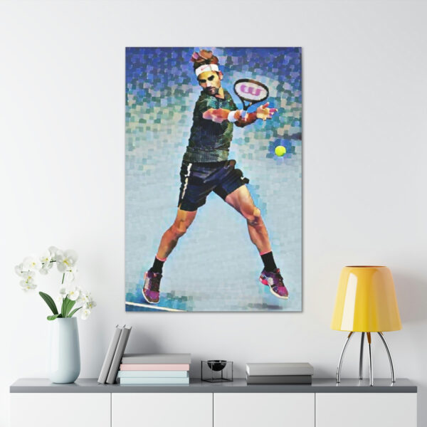Roger Federer Fluid Forehand Art Canvas Gallery Wraps