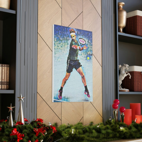 Roger Federer Fluid Forehand Art Canvas Gallery Wraps