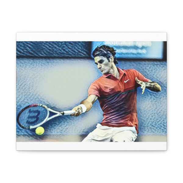 Roger Federer Forehand Contact Technique Art Canvas Gallery Wraps