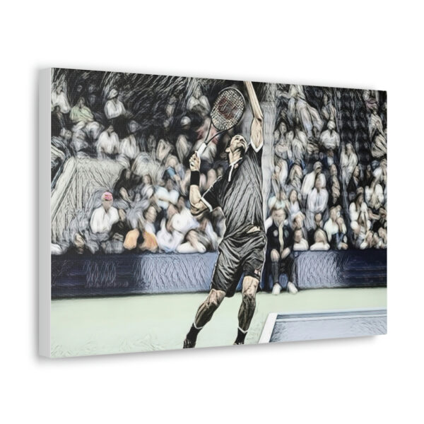 Roger Federer Sideview Serve At Us Open Art Canvas Gallery Wraps