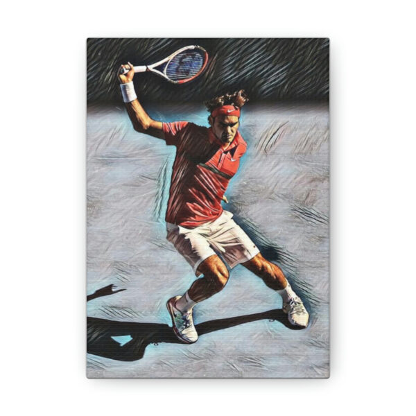 Roger Federer Running Backhand Canvas Gallery Wraps
