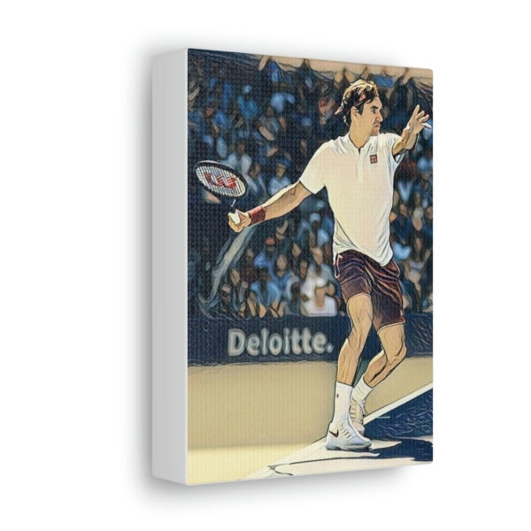 Roger Federer Forehand Us Open 2018 Canvas Gallery Wraps