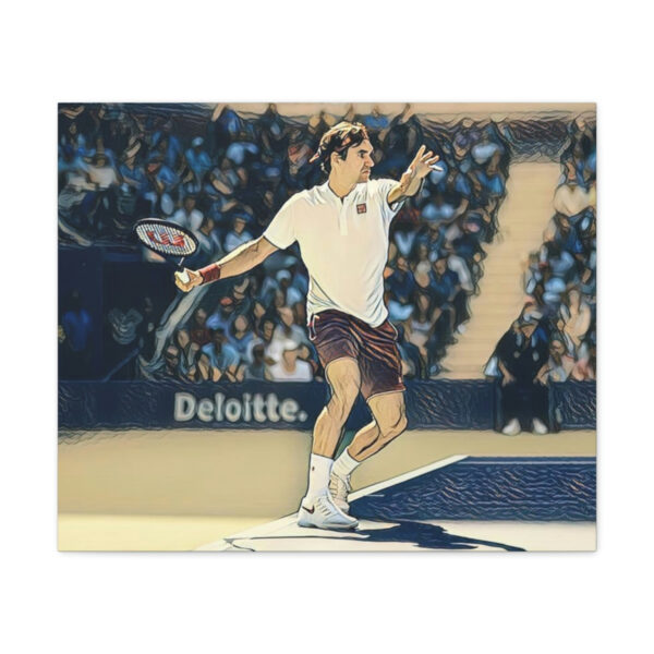 Roger Federer Forehand Us Open 2018 Canvas Gallery Wraps