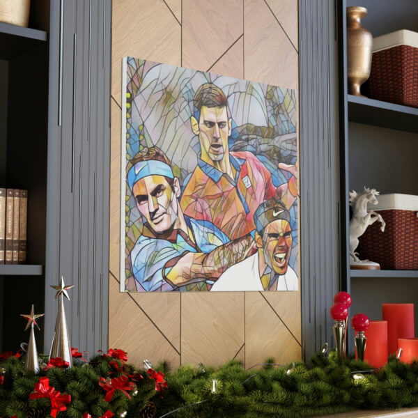 The Big 3 Of Tennis Federer Djokovic Nadal Canvas Gallery Wraps
