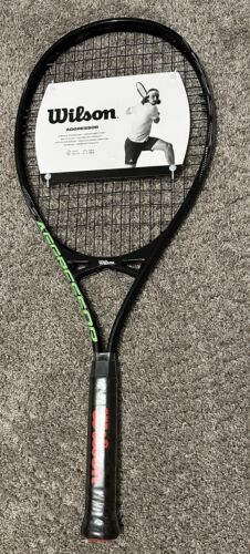 Wilson Aggressor Tennis Racket Racquet Black Green Grip Size 3, 4 3/8” NEW